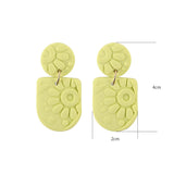 Earrings Jewelry Geometric Embossed Sunflower – Jewelry Gift Ideas — 4