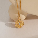Women's Round Pendant Sweater Chain Necklace – Jewelry Gift Ideas — 1