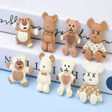 Resin Accessories Cream And Coffee-colored Cartoon – Stylish Gifts — 3