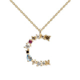 English Letter Necklace Female Colorful Crystals – Jewelry Gift Ideas — 8