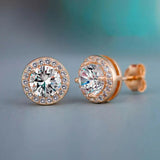 Brass Zircon Stud Earrings Crystal Rhinestone – Jewelry Gift Ideas — 2