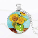 The Kiss Starry Night Sunflower Glass Necklace – Jewelry Gift Ideas — 16