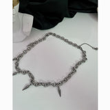 Titanium Steel Tassel Rivet Necklace For Men – Jewelry Gift Ideas — 5