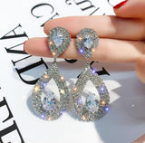 Women's Shiny Diamond-encrusted Drop Earrings – Gifts for Her — 1