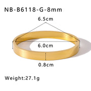 Simple Elegant Stainless Steel Vacuum 18K Gold – Jewelry Gift Ideas — 6