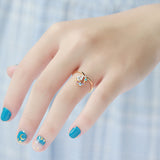 Drop-shaped Colorful Zircon Ring For Women – Gifts for Her — 1