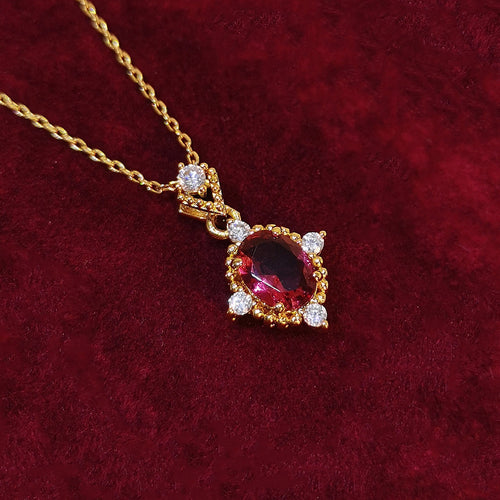 18K Gold Rouge Ruby Necklace Women's Vintage – Jewelry Gift Ideas — 2