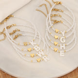 26 Letters White Shell Beaded Bracelet Women – Jewelry Gift Ideas — 4