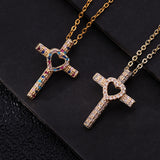 Love Cross Pendant Full Diamond Personality – Jewelry Gift Ideas — 2