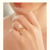 Can Rotate Crystal Cherry Blossom Ring – Stylish Gifts — 5