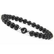 6MM Natural Frosted Agate Letter Bracelet – Jewelry Gift Ideas — 12