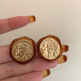 Vintage Acrylic Irregular Geometric Statue Earrings – Practical Gifts — 3
