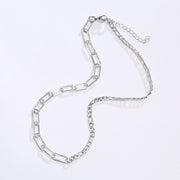 Stainless Steel Titanium Oval Combination – Jewelry Gift Ideas — 3