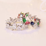 18K Platinum Single Row Water Drop Pear-shaped – Practical Gifts — 1