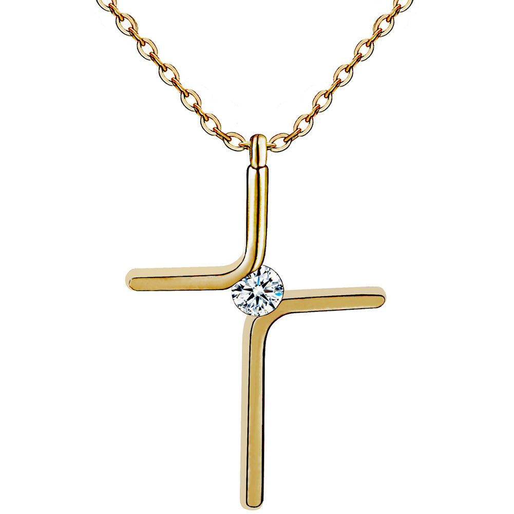 Cross Pendant New Simple Necklace Titanium Steel – Jewelry Gift Ideas — 1