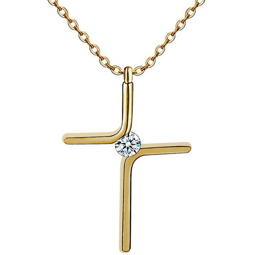 Cross Pendant New Simple Necklace Titanium Steel – Jewelry Gift Ideas — 1