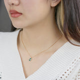 Gold Plated Natural Malachite Necklace – Jewelry Gift Ideas — 1
