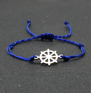 Stainless Steel Rudder Bracelet Hand Braided Rope – Jewelry Gift Ideas — 7