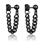 Black Geometric Pendant Stainless Steel Earrings – Jewelry Gift Ideas — 20