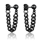 Black Geometric Pendant Stainless Steel Earrings – Jewelry Gift Ideas — 20