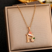 26 English Letters Enamel Elegant Sweet Necklace – Jewelry Gift Ideas — 4