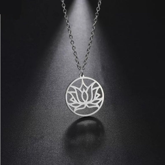 Female Buddha Lotus Stainless Steel Pendant – Jewelry Gift Ideas — 1