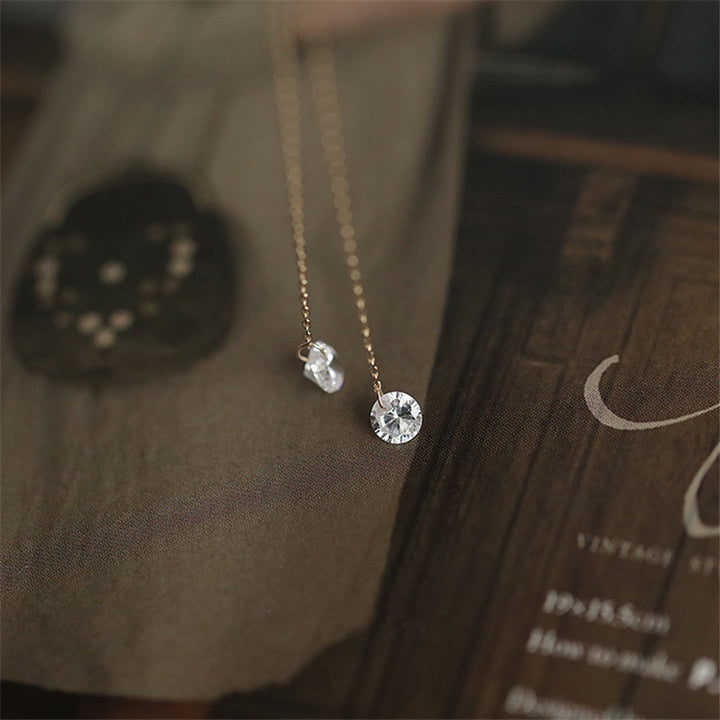 Fashion Sterling Silver Gold-plated Zircon Earring – Stylish Gifts — 1