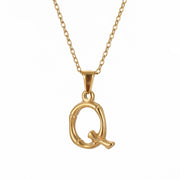 Hip Hop Bamboo 18K Stainless Steel Letter Pendant – Jewelry Gift Ideas — 19