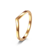 Ladies Glossy Circle Stackable Rose Gold Tail Ring – Meaningful Gifts — 3