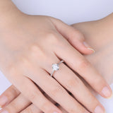 Ladies Fashion Classic Four-prong Moissanite Ring – Stylish Gifts — 3
