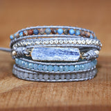 Women's Natural Sapphire Stone Handwoven Leather – Jewelry Gift Ideas — 3