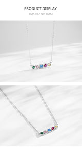 S925 Silver Rainbow Zircon Geometric Design – Jewelry Gift Ideas — 7