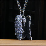 Vintage Evil Psychic Crow Sterling Silver Pendant – Jewelry Gift Ideas — 5