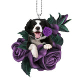 Rose Dog Acrylic Flat Pendant – Jewelry Gift Ideas — 9