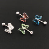 Short Titanium Steel Zircon Small Butterfly – Small Gift Ideas — 5