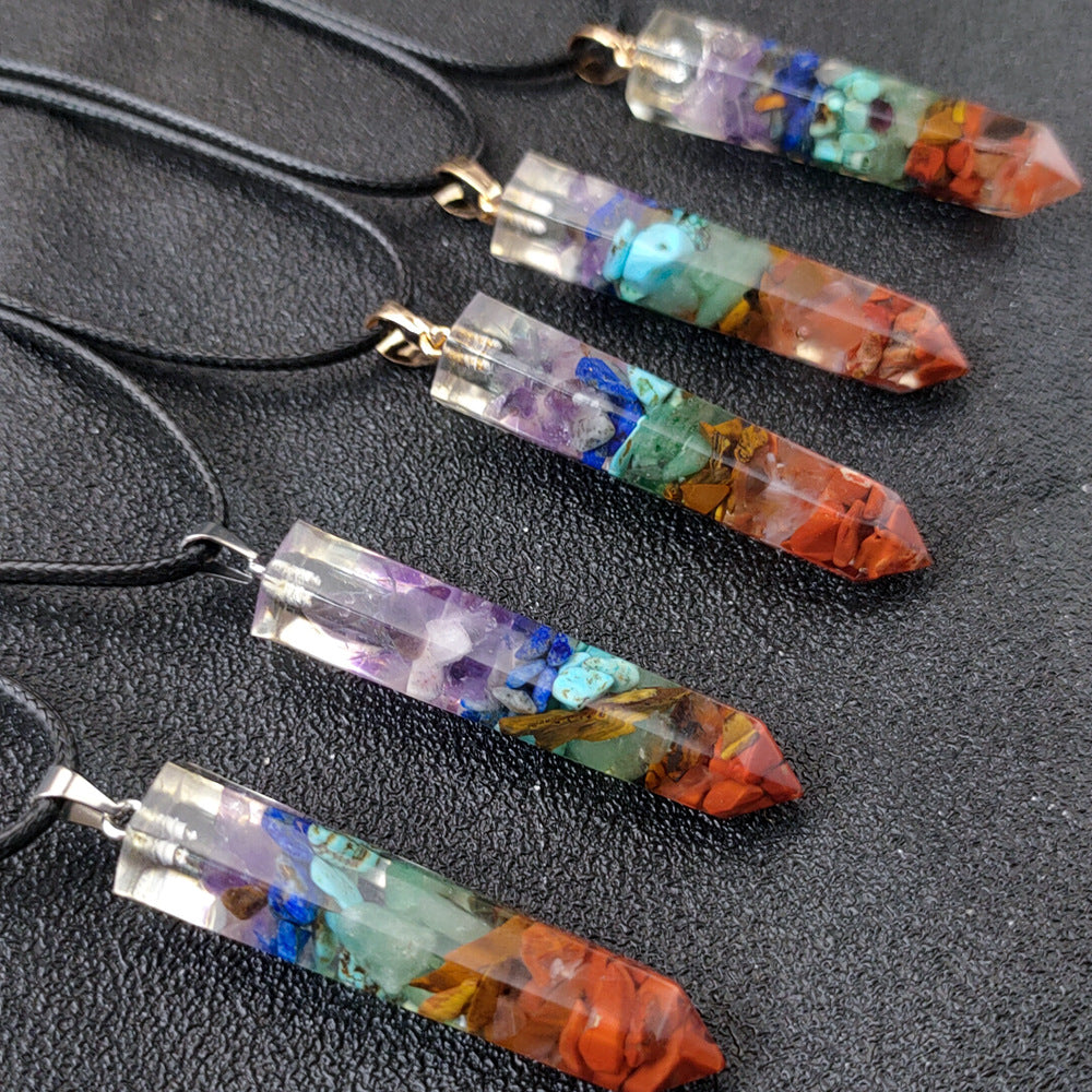 Multicolor Rainbow Crystal Hexagram Pendant – Jewelry Gift Ideas — 1