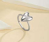 Three-dimensional Loving Heart Zircon Ring For Women – Gifts for Her — 2