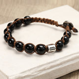 Natural Stone 12 Zodiac Obsidian Hand-woven Bracelet – Stylish Gifts — 10