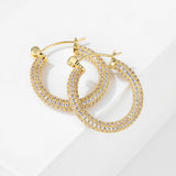 Earrings Femininity Full Of Zircon Hoop Earrings – Thoughtful Gifts — 2