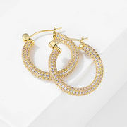 Earrings Femininity Full Of Zircon Hoop Earrings – Thoughtful Gifts — 2