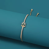 Copper Bee Chrysanthemum Gold Plated White Zircon – Jewelry Gift Ideas — 3