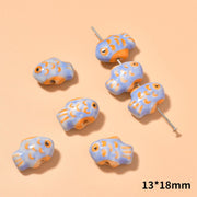Hand-painted Yellow Small Fish Shape Ceramic – Jewelry Gift Ideas — 16