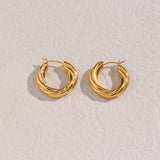Denisse Twisted Hoop Earrings – Birthday Gifts — 3