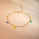 16K Gold Stainless Steel Colorful Oil Necklace – Jewelry Gift Ideas — 2