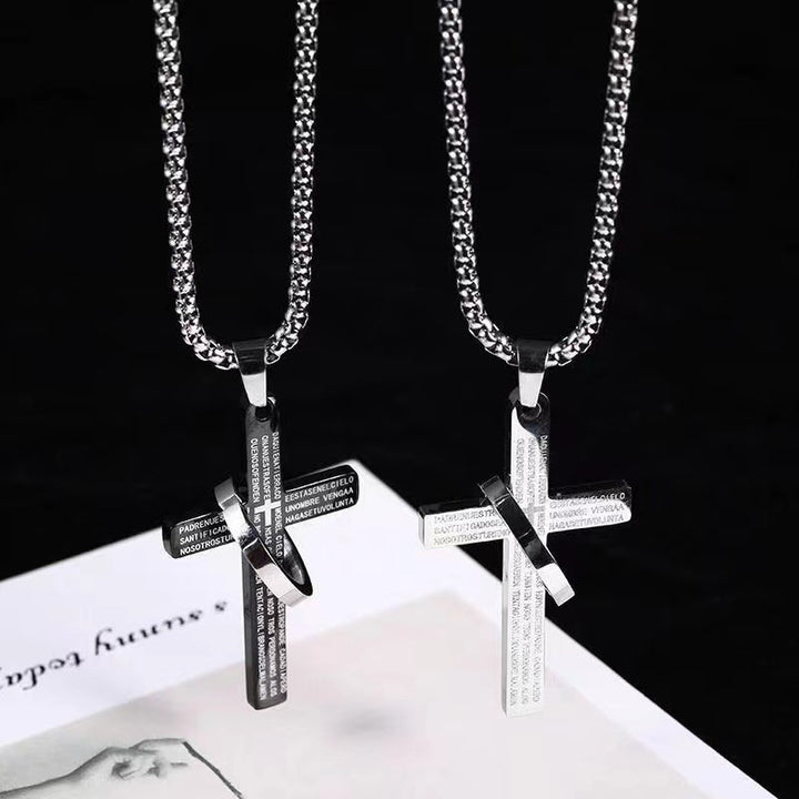 Fashion Jewelry Cross Scripture Ring Necklace – Jewelry Gift Ideas — 1