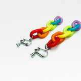 Six-color Rainbow Acrylic Chain Earrings Japanese – Stylish Gifts — 3