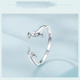 Cute Animal Plain Silver Ring – Stylish Gifts — 3