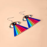 Rainbow Tearful Eyes Acrylic Pendant Earrings – Jewelry Gift Ideas — 5