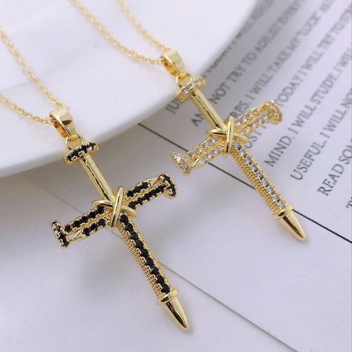 14K Gold Personality Hip Hop Clavicle Chain Nail – Jewelry Gift Ideas — 1