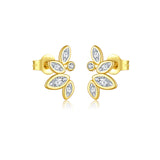 S925 Sterling Silver Leaves Ear Studs Simple – Useful Gifts — 6